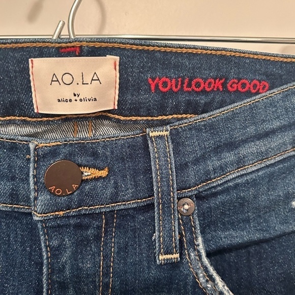 AO.LA by ALICE + OLIVIA High Rise Skinny Jeans Size 28 - Picture 2 of 5